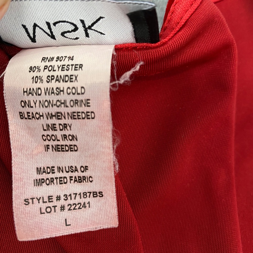 MSK Womens Y2K Red Velvet Fairy Boho Bell Sleeve V Neck Top Whimsy Size L - Picture 4 of 7